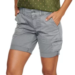 Women's Sonoma Goods For Life® Comfort Waist Utility Bermuda Shorts -Sonoma Clothing Store 5243469 Light Gray
