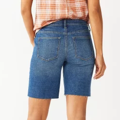 Women's Sonoma Goods For Life® High-Waist 9" Bermuda Jean Shorts -Sonoma Clothing Store 5244121 ALT