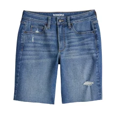 Women's Sonoma Goods For Life® High-Waist 9" Bermuda Jean Shorts -Sonoma Clothing Store 5244121 ALT5