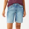 Women's Sonoma Goods For Life® High-Waist 9" Bermuda Jean Shorts -Sonoma Clothing Store 5244121 Manor