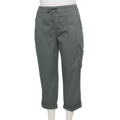 Plus Size Sonoma Goods For Life® Comfort Waist Utility Capri Pants -Sonoma Clothing Store 5258066 Captive Grey