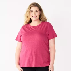 Plus Size Sonoma Goods For Life® Everyday Crewneck Tee -Sonoma Clothing Store 5259072 Berry Blossom