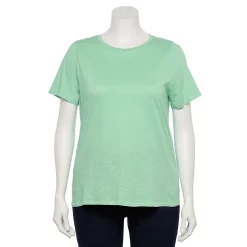 Plus Size Sonoma Goods For Life® Everyday Crewneck Tee -Sonoma Clothing Store 5259072 Mint Green