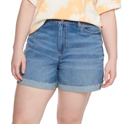 Plus Size Sonoma Goods For Life® Premium High-Waist Denim Shorts -Sonoma Clothing Store 5261004 Broadway