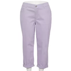 Plus Size Sonoma Goods For Life® Premium Rolled Girlfriend Jeans -Sonoma Clothing Store 5272706 Liam Lavender