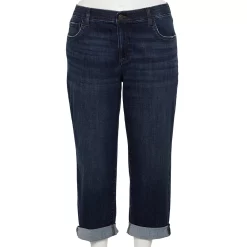 Plus Size Sonoma Goods For Life® Premium Rolled Girlfriend Jeans -Sonoma Clothing Store 5272706 Rinse Wash