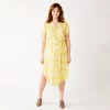 Petite Sonoma Goods For Life® Midi Shirtdress 2 Petite Sonoma Goods For Life® Midi Shirtdress -Sonoma Clothing Store 5316708 Citron Dots