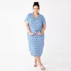 Plus Size Sonoma Goods For Life® Button Front Midi Shirt Dress 2 Plus Size Sonoma Goods For Life® Button Front Midi Shirt Dress -Sonoma Clothing Store 5317244 Indigo Quilt