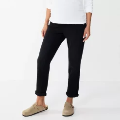 Maternity Sonoma Goods For Life® Over-the-Belly Girlfriend Crop Jeans -Sonoma Clothing Store 5355750 Black