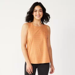 Women's Sonoma Goods For Life® High-Neck Tank -Sonoma Clothing Store 5467284 Brown Peach Stripe