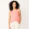 Women's Sonoma Goods For Life® High-Neck Tank -Sonoma Clothing Store 5467284 Coral