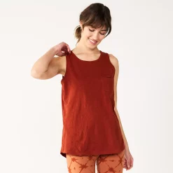 Women's Sonoma Goods For Life® High-Neck Tank -Sonoma Clothing Store 5467284 Rust Chili Red