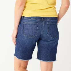 Maternity Sonoma Goods For Life® Over-the-Belly Frayed Hem Bermuda Shorts -Sonoma Clothing Store 5475865 ALT