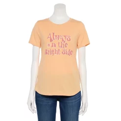 Women's Sonoma Goods For Life® Short Sleeve Graphic Tee -Sonoma Clothing Store 5480871 Peach Bright Side