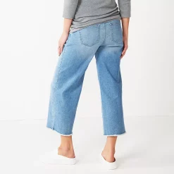Maternity Sonoma Goods For Life® Over-Belly Frayed-Hem Wide-Leg Crop Jeans 8 Maternity Sonoma Goods For Life® Over-Belly Frayed-Hem Wide-Leg Crop Jeans -Sonoma Clothing Store 5489395 ALT