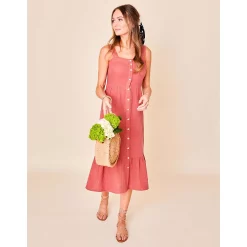 Women's Sonoma Goods For Life® x Lauren Lane Button Front Flounce Dress -Sonoma Clothing Store 5489838 ALT3