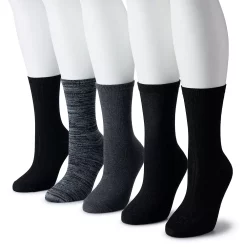 Women's Sonoma Goods For Life® 5-Pack Geo Crew Socks -Sonoma Clothing Store 5497546 Black