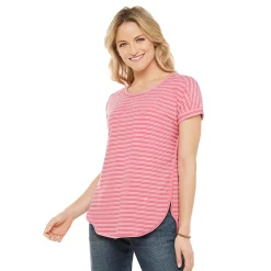 Women's Sonoma Goods For Life® Supersoft Dolman Tunic 58 Women's Sonoma Goods For Life® Supersoft Dolman Tunic -Sonoma Clothing Store 5499245 Coral Stripe