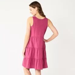 Women's Sonoma Goods For Life® Sleeveless Tiered Knit Dress 14 Women's Sonoma Goods For Life® Sleeveless Tiered Knit Dress -Sonoma Clothing Store 5501602 ALT