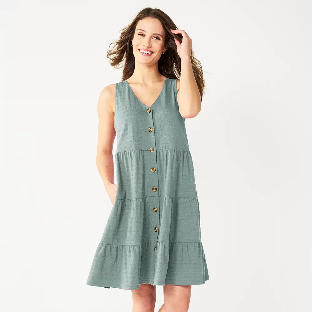 Women's Sonoma Goods For Life® Sleeveless Tiered Knit Dress 3 Women's Sonoma Goods For Life® Sleeveless Tiered Knit Dress