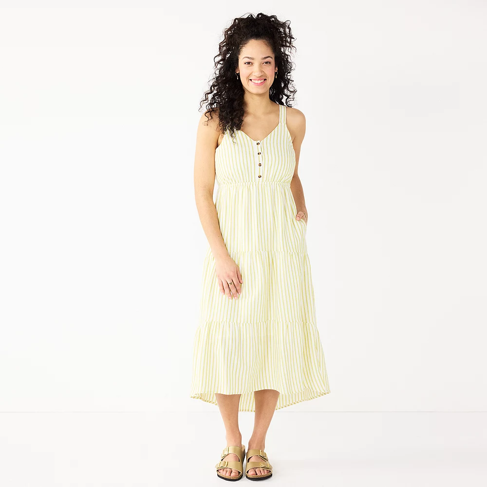 Women's Sonoma Goods For Life Tiered Midi Dress 3 Women's Sonoma Goods For Life Tiered Midi Dress