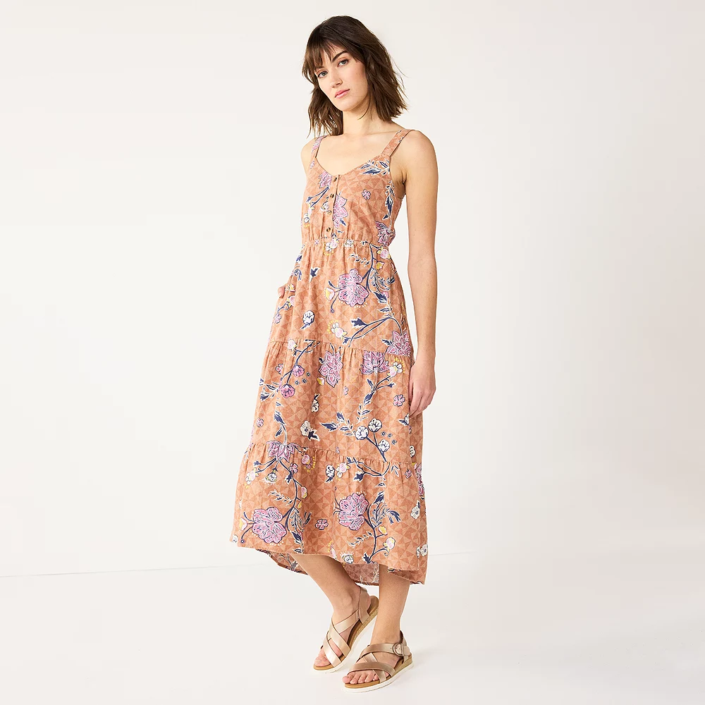 Women's Sonoma Goods For Life Tiered Midi Dress 7 Women's Sonoma Goods For Life Tiered Midi Dress - Image 5