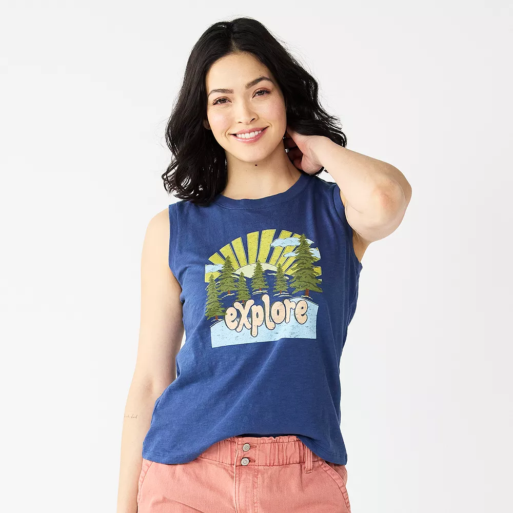 Women's Sonoma Goods For Life® Muscle Graphic Tank 6 Women's Sonoma Goods For Life® Muscle Graphic Tank - Image 4