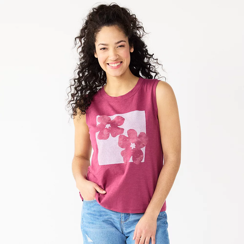 Women's Sonoma Goods For Life® Muscle Graphic Tank 9 Women's Sonoma Goods For Life® Muscle Graphic Tank - Image 7