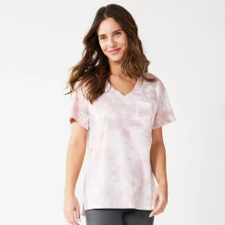 Women's Sonoma Goods For Life® Tunic Tee -Sonoma Clothing Store 5508079 Lilac Pink Dye