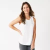 Petite Sonoma Goods For Life® High-Neck Pocket Tank -Sonoma Clothing Store 5508897 White