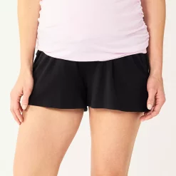 Maternity Sonoma Goods For Life® Under-The-Belly Lounge Shorts -Sonoma Clothing Store 5508928 Pitch Black