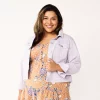 Plus Size Sonoma Goods For Life® Premium Over-Dyed Jacket -Sonoma Clothing Store 5511545 April Lavender