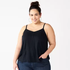 Plus Size Sonoma Goods For Life® Swing Tank -Sonoma Clothing Store 5514853 Black