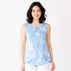 Maternity Sonoma Goods For Life® Sleeveless Tulip-Front Nursing Top 1 Maternity Sonoma Goods For Life® Sleeveless Tulip-Front Nursing Top -Sonoma Clothing Store 5516168 Blue Dye