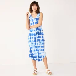 Women's Sonoma Goods For Life® Sleeveless Shirttail Knit Midi Dress