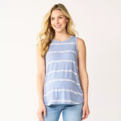 Maternity Sonoma Goods For Life® Graphic Muscle Tank -Sonoma Clothing Store 5529124 Blue Dye Stripe