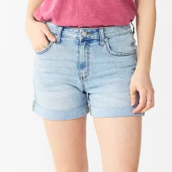 Women's Sonoma Goods For Life® Relaxed Rolled-Cuff Denim Shorts -Sonoma Clothing Store 5529294 Tannery