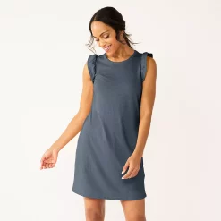Women's Sonoma Goods For Life® Ruffle Sleeveless Knit Dress 15 Women's Sonoma Goods For Life® Ruffle Sleeveless Knit Dress -Sonoma Clothing Store 5535468 Navy