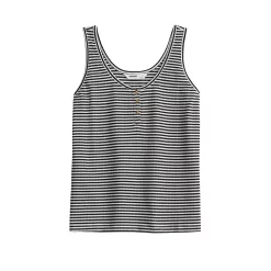 Women's Sonoma Goods For Life® Striped Henley Tank -Sonoma Clothing Store 5542172 ALT5