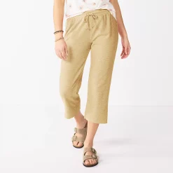 Women's Sonoma Goods For Life® Cropped Lightweight Lounge Pants -Sonoma Clothing Store 5545996 Brandon Beige