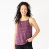 Women's Sonoma Goods For Life® Squareneck Camisole -Sonoma Clothing Store 5546411 Plum Geo Print