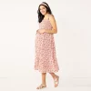 Maternity Sonoma Goods For Life® Smocked Tie-Shoulder Midi Dress 1 Maternity Sonoma Goods For Life® Smocked Tie-Shoulder Midi Dress -Sonoma Clothing Store 5548733 Red Blue Floral