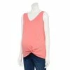 Maternity Sonoma Goods For Life® Knot-Hem Tank 2 Maternity Sonoma Goods For Life® Knot-Hem Tank -Sonoma Clothing Store 5551042 Coral
