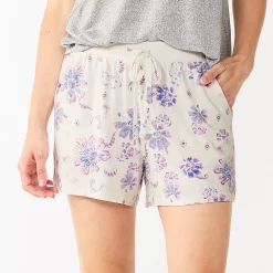 Women's Sonoma Goods For Life® Essential Pajama Shorts -Sonoma Clothing Store 5553528 White Floral