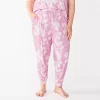 Plus Size Sonoma Goods For Life® Essential Banded Bottom Pajama Pants -Sonoma Clothing Store 5553692 Purple Dye
