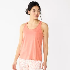 Women's Sonoma Goods For Life® Essential Pajama Tank Top -Sonoma Clothing Store 5558709 Natural Coral