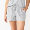 Women's Sonoma Goods For Life® Essential Pajama Shorts 2 Women's Sonoma Goods For Life® Essential Pajama Shorts -Sonoma Clothing Store 5558710 Heather Gray