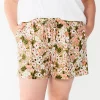 Plus Size Sonoma Goods For Life® Essential Pajama Shorts -Sonoma Clothing Store 5558715 Green Floral