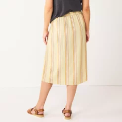 Women's Sonoma Goods For Life® Button Front Midi Skirt -Sonoma Clothing Store 5568135 ALT