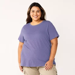 Petite Plus Size Sonoma Goods For Life® Crewneck Tee -Sonoma Clothing Store 5572597 Grape Purple